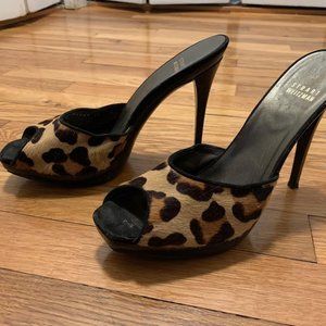 Stewart Weitzman Leopard Platform Heels